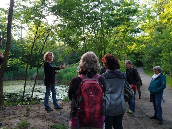 Spaziergänger im Wald